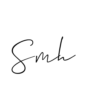 Also we have Smh name is the best signature style. Create professional handwritten signature collection using Allison_Script autograph style. Smh signature style 2 images and pictures png