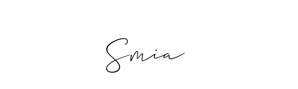 How to make Smia❤️ name signature. Use Allison_Script style for creating short signs online. This is the latest handwritten sign. Smia❤️ signature style 2 images and pictures png