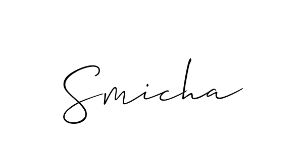 Once you've used our free online signature maker to create your best signature Allison_Script style, it's time to enjoy all of the benefits that Smicha name signing documents. Smicha signature style 2 images and pictures png