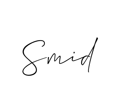 How to make Smid signature? Allison_Script is a professional autograph style. Create handwritten signature for Smid name. Smid signature style 2 images and pictures png