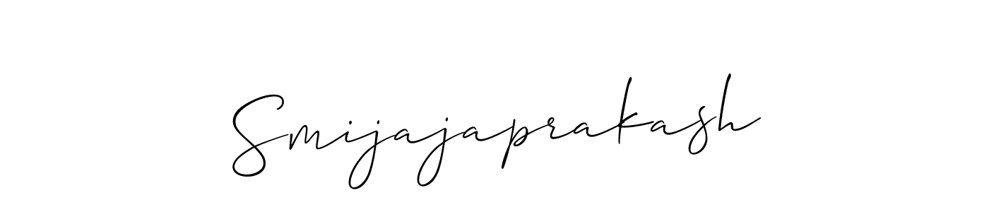 Make a short Smijajaprakash signature style. Manage your documents anywhere anytime using Allison_Script. Create and add eSignatures, submit forms, share and send files easily. Smijajaprakash signature style 2 images and pictures png