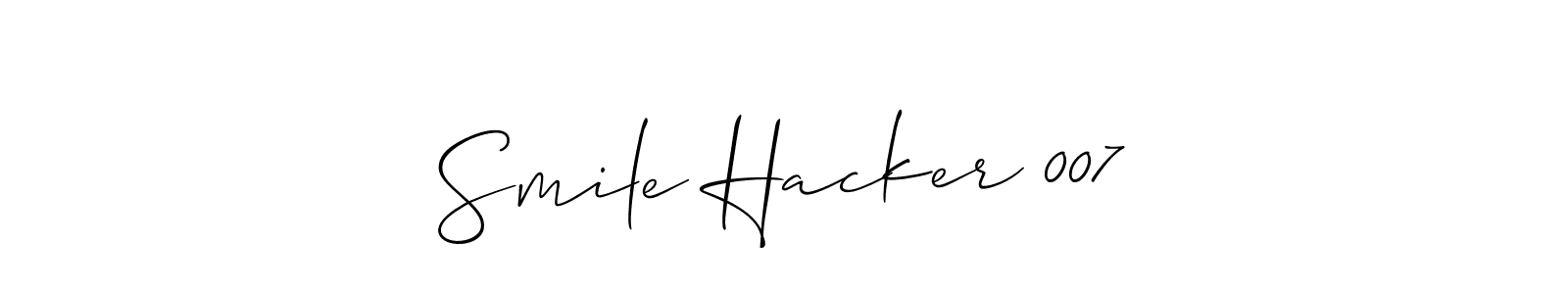 Create a beautiful signature design for name Smile Hacker 007. With this signature (Allison_Script) fonts, you can make a handwritten signature for free. Smile Hacker 007 signature style 2 images and pictures png