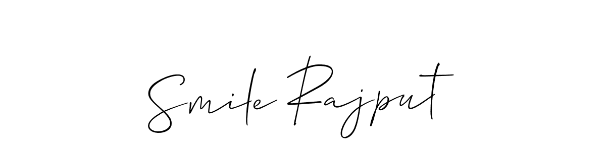 Design your own signature with our free online signature maker. With this signature software, you can create a handwritten (Allison_Script) signature for name Smile Rajput. Smile Rajput signature style 2 images and pictures png