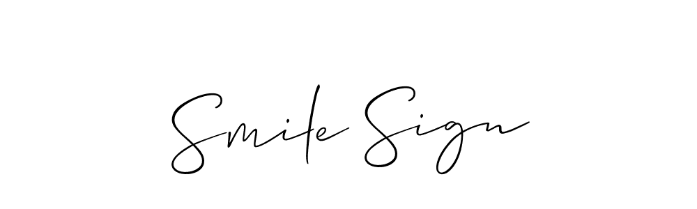 Use a signature maker to create a handwritten signature online. With this signature software, you can design (Allison_Script) your own signature for name Smile Sign. Smile Sign signature style 2 images and pictures png