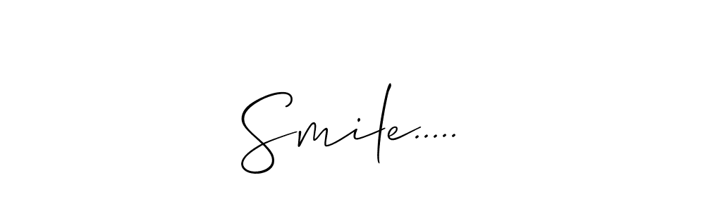 Make a beautiful signature design for name Smile...... With this signature (Allison_Script) style, you can create a handwritten signature for free. Smile..... signature style 2 images and pictures png