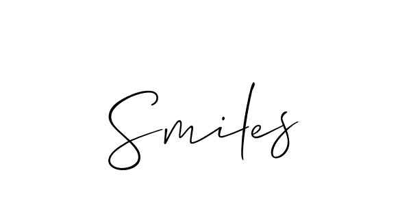 You should practise on your own different ways (Allison_Script) to write your name (Smiles) in signature. don't let someone else do it for you. Smiles signature style 2 images and pictures png