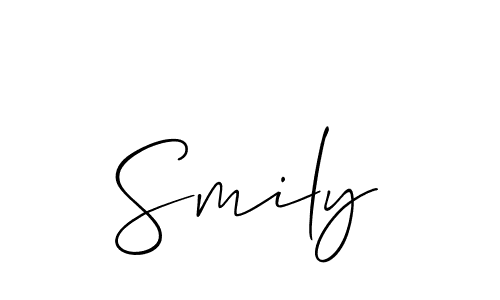 Similarly Allison_Script is the best handwritten signature design. Signature creator online .You can use it as an online autograph creator for name Smily. Smily signature style 2 images and pictures png