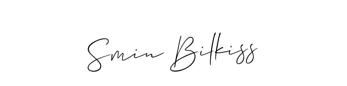 Check out images of Autograph of Smin Bilkiss name. Actor Smin Bilkiss Signature Style. Allison_Script is a professional sign style online. Smin Bilkiss signature style 2 images and pictures png