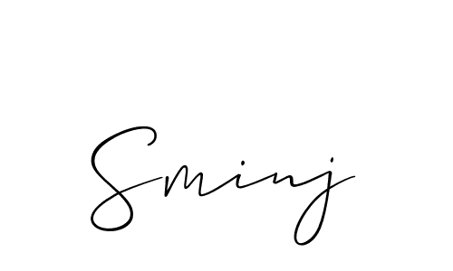 Use a signature maker to create a handwritten signature online. With this signature software, you can design (Allison_Script) your own signature for name Sminj. Sminj signature style 2 images and pictures png