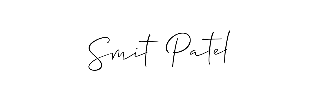 Create a beautiful signature design for name Smit  Patel. With this signature (Allison_Script) fonts, you can make a handwritten signature for free. Smit  Patel signature style 2 images and pictures png