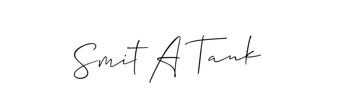 You should practise on your own different ways (Allison_Script) to write your name (Smit A Tank) in signature. don't let someone else do it for you. Smit A Tank signature style 2 images and pictures png