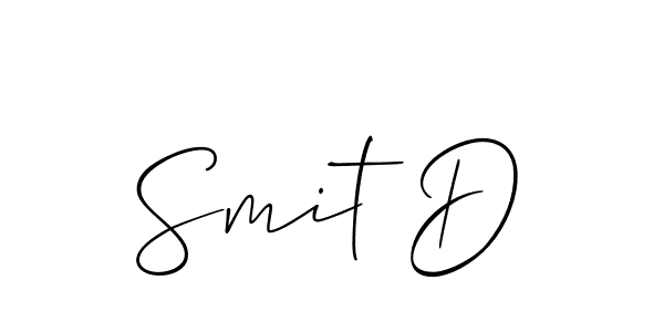 You should practise on your own different ways (Allison_Script) to write your name (Smit D) in signature. don't let someone else do it for you. Smit D signature style 2 images and pictures png