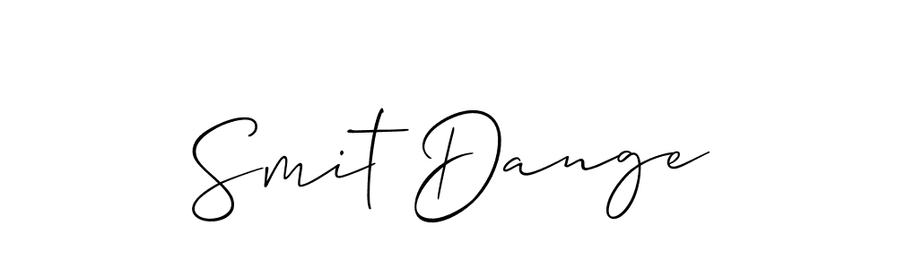 Make a beautiful signature design for name Smit Dange. With this signature (Allison_Script) style, you can create a handwritten signature for free. Smit Dange signature style 2 images and pictures png