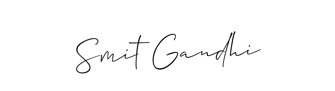 Use a signature maker to create a handwritten signature online. With this signature software, you can design (Allison_Script) your own signature for name Smit Gandhi. Smit Gandhi signature style 2 images and pictures png