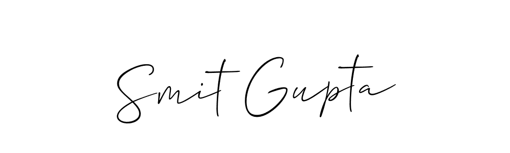 Smit Gupta stylish signature style. Best Handwritten Sign (Allison_Script) for my name. Handwritten Signature Collection Ideas for my name Smit Gupta. Smit Gupta signature style 2 images and pictures png