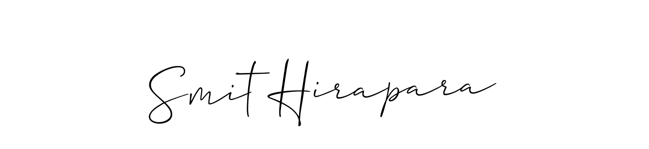 Create a beautiful signature design for name Smit Hirapara. With this signature (Allison_Script) fonts, you can make a handwritten signature for free. Smit Hirapara signature style 2 images and pictures png