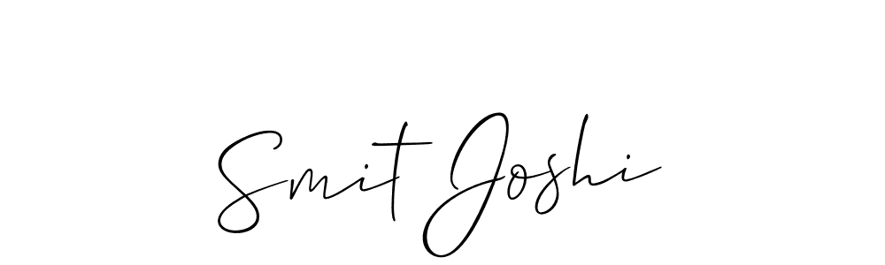 Make a beautiful signature design for name Smit Joshi. With this signature (Allison_Script) style, you can create a handwritten signature for free. Smit Joshi signature style 2 images and pictures png