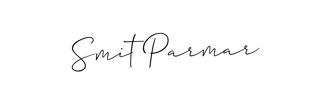 Also we have Smit Parmar name is the best signature style. Create professional handwritten signature collection using Allison_Script autograph style. Smit Parmar signature style 2 images and pictures png