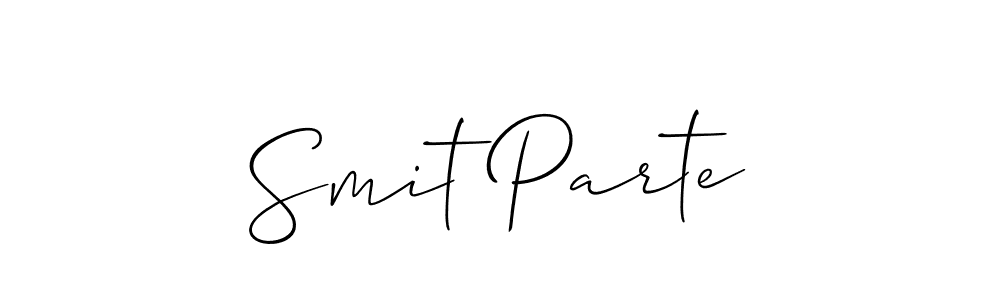 You should practise on your own different ways (Allison_Script) to write your name (Smit Parte) in signature. don't let someone else do it for you. Smit Parte signature style 2 images and pictures png