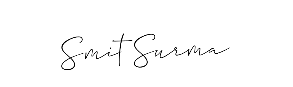 It looks lik you need a new signature style for name Smit Surma. Design unique handwritten (Allison_Script) signature with our free signature maker in just a few clicks. Smit Surma signature style 2 images and pictures png