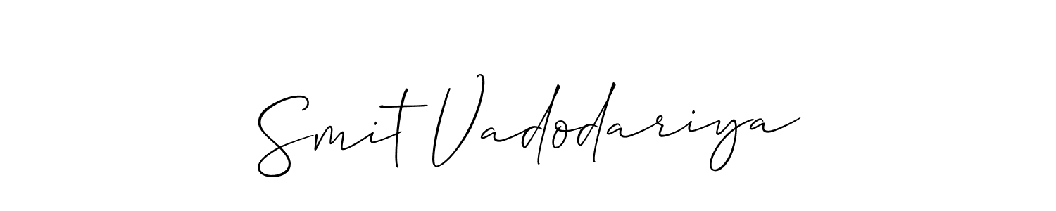 You should practise on your own different ways (Allison_Script) to write your name (Smit Vadodariya) in signature. don't let someone else do it for you. Smit Vadodariya signature style 2 images and pictures png
