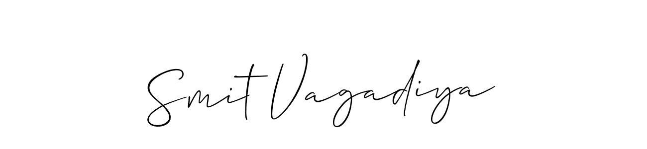 Also You can easily find your signature by using the search form. We will create Smit Vagadiya name handwritten signature images for you free of cost using Allison_Script sign style. Smit Vagadiya signature style 2 images and pictures png