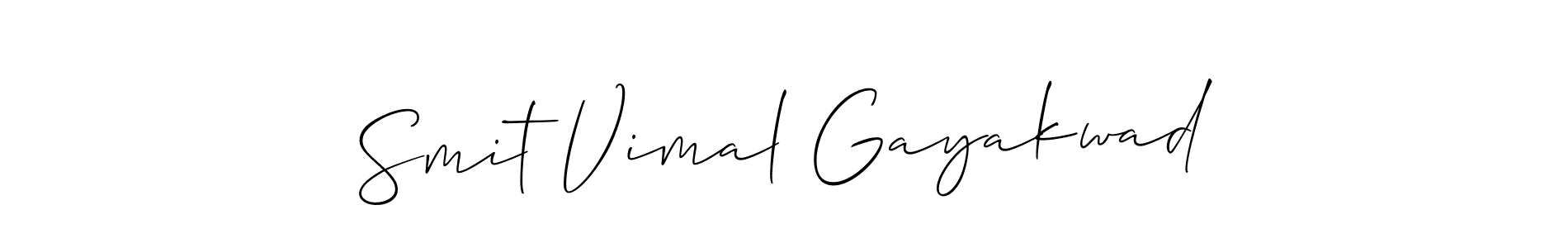 Use a signature maker to create a handwritten signature online. With this signature software, you can design (Allison_Script) your own signature for name Smit Vimal Gayakwad. Smit Vimal Gayakwad signature style 2 images and pictures png