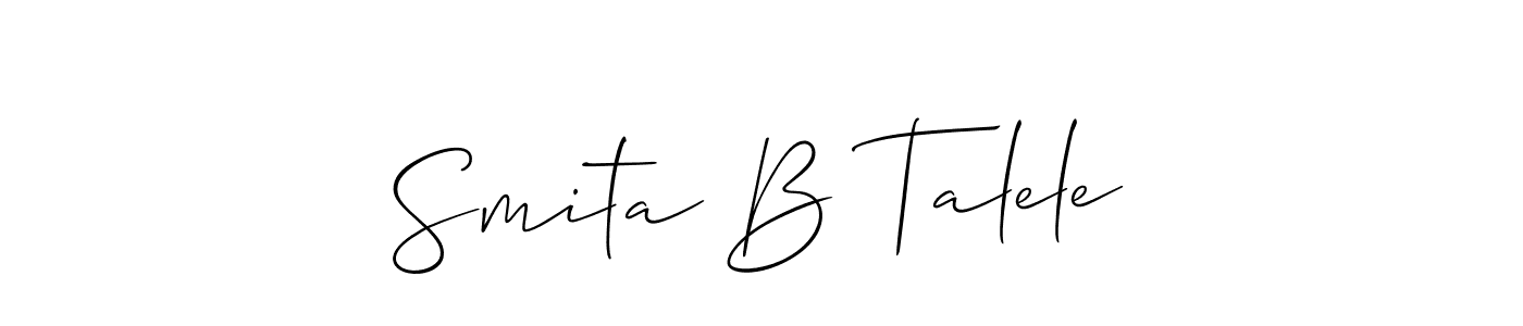 Design your own signature with our free online signature maker. With this signature software, you can create a handwritten (Allison_Script) signature for name Smita B Talele. Smita B Talele signature style 2 images and pictures png