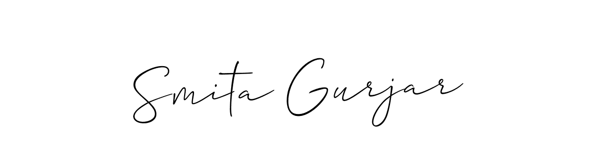 Also You can easily find your signature by using the search form. We will create Smita Gurjar name handwritten signature images for you free of cost using Allison_Script sign style. Smita Gurjar signature style 2 images and pictures png