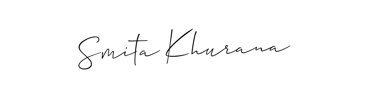 It looks lik you need a new signature style for name Smita Khurana. Design unique handwritten (Allison_Script) signature with our free signature maker in just a few clicks. Smita Khurana signature style 2 images and pictures png