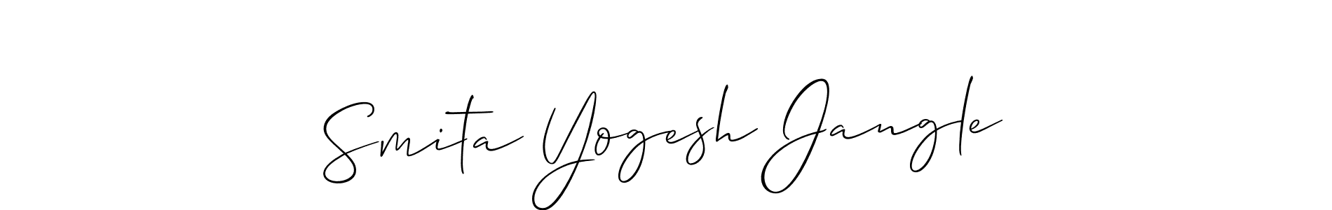 Also we have Smita Yogesh Jangle name is the best signature style. Create professional handwritten signature collection using Allison_Script autograph style. Smita Yogesh Jangle signature style 2 images and pictures png