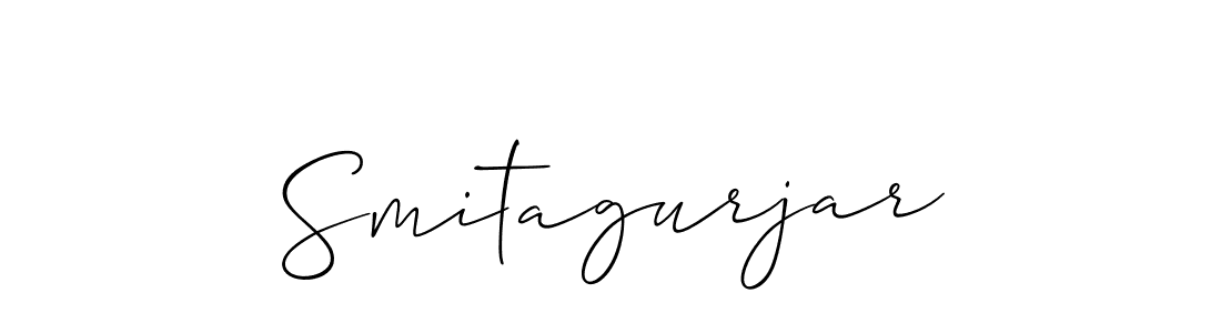 It looks lik you need a new signature style for name Smitagurjar. Design unique handwritten (Allison_Script) signature with our free signature maker in just a few clicks. Smitagurjar signature style 2 images and pictures png