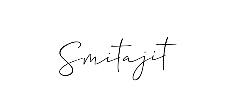 It looks lik you need a new signature style for name Smitajit. Design unique handwritten (Allison_Script) signature with our free signature maker in just a few clicks. Smitajit signature style 2 images and pictures png