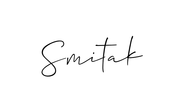 How to Draw Smitak signature style? Allison_Script is a latest design signature styles for name Smitak. Smitak signature style 2 images and pictures png