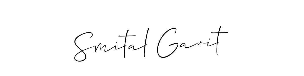 How to Draw Smital Gavit signature style? Allison_Script is a latest design signature styles for name Smital Gavit. Smital Gavit signature style 2 images and pictures png