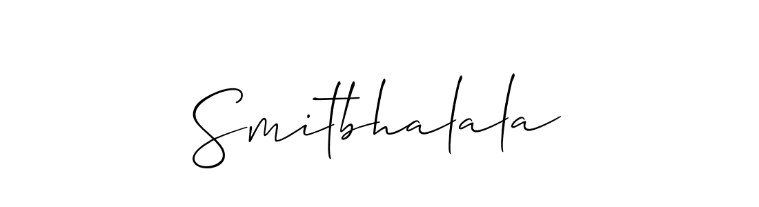 It looks lik you need a new signature style for name Smitbhalala. Design unique handwritten (Allison_Script) signature with our free signature maker in just a few clicks. Smitbhalala signature style 2 images and pictures png