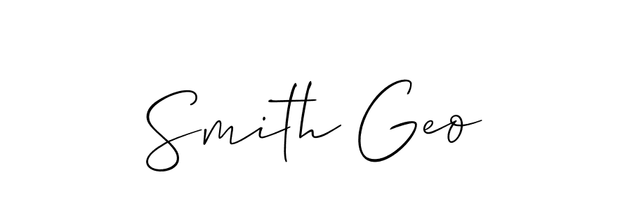 It looks lik you need a new signature style for name Smith Geo. Design unique handwritten (Allison_Script) signature with our free signature maker in just a few clicks. Smith Geo signature style 2 images and pictures png