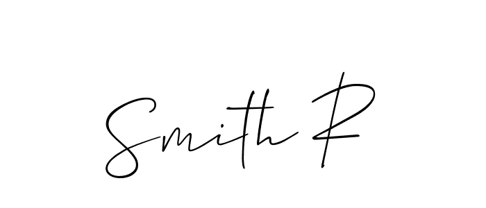 The best way (Allison_Script) to make a short signature is to pick only two or three words in your name. The name Smith R include a total of six letters. For converting this name. Smith R signature style 2 images and pictures png