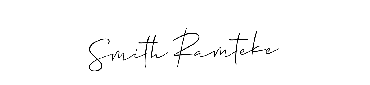 This is the best signature style for the Smith Ramteke name. Also you like these signature font (Allison_Script). Mix name signature. Smith Ramteke signature style 2 images and pictures png