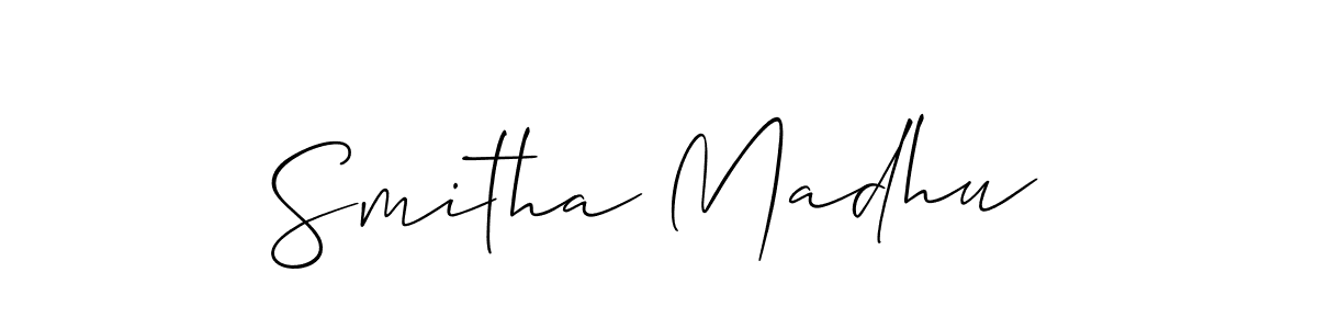 Check out images of Autograph of Smitha Madhu name. Actor Smitha Madhu Signature Style. Allison_Script is a professional sign style online. Smitha Madhu signature style 2 images and pictures png