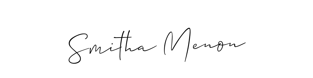 Make a beautiful signature design for name Smitha Menon. Use this online signature maker to create a handwritten signature for free. Smitha Menon signature style 2 images and pictures png