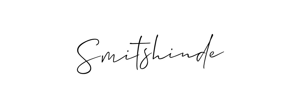 Also You can easily find your signature by using the search form. We will create Smitshinde name handwritten signature images for you free of cost using Allison_Script sign style. Smitshinde signature style 2 images and pictures png