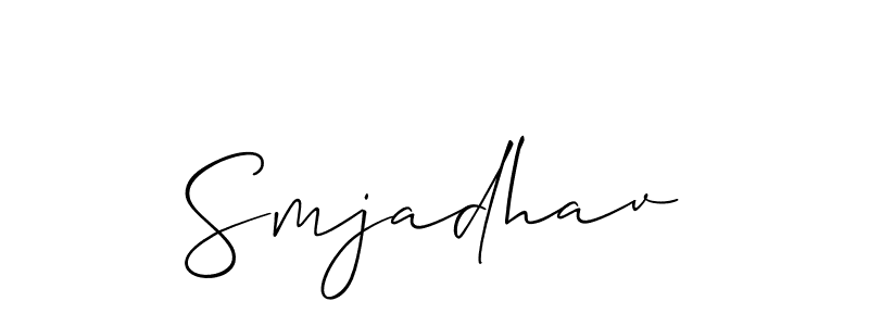 This is the best signature style for the Smjadhav name. Also you like these signature font (Allison_Script). Mix name signature. Smjadhav signature style 2 images and pictures png