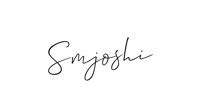 Make a beautiful signature design for name Smjoshi. With this signature (Allison_Script) style, you can create a handwritten signature for free. Smjoshi signature style 2 images and pictures png