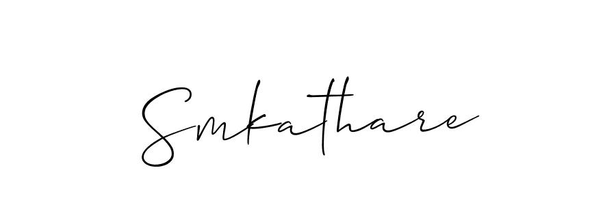 Create a beautiful signature design for name Smkathare. With this signature (Allison_Script) fonts, you can make a handwritten signature for free. Smkathare signature style 2 images and pictures png