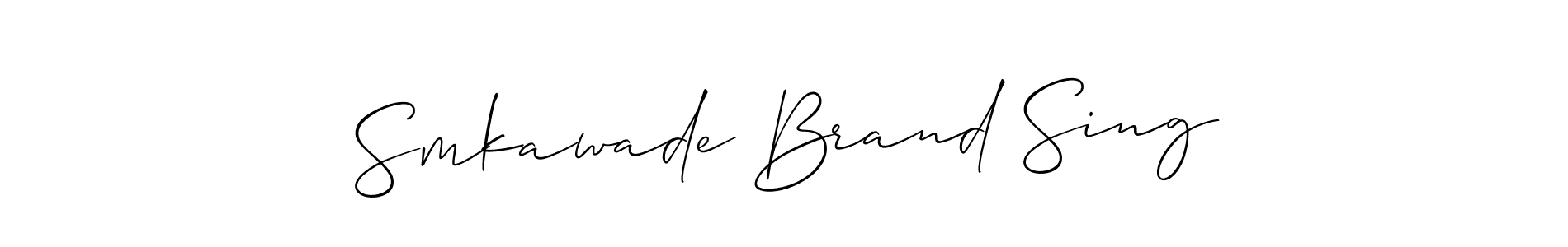 This is the best signature style for the Smkawade Brand Sing name. Also you like these signature font (Allison_Script). Mix name signature. Smkawade Brand Sing signature style 2 images and pictures png