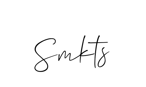 How to Draw Smkts signature style? Allison_Script is a latest design signature styles for name Smkts. Smkts signature style 2 images and pictures png