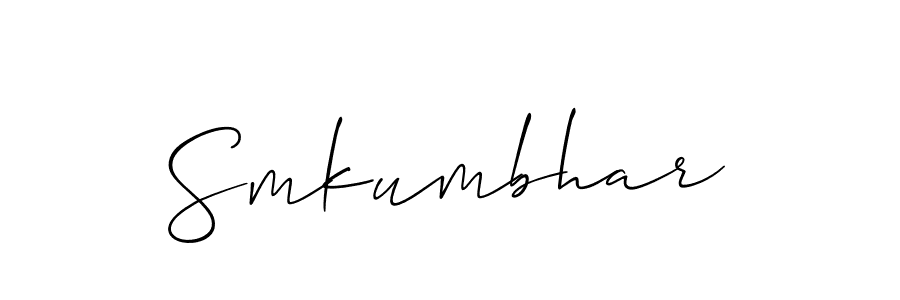 How to Draw Smkumbhar signature style? Allison_Script is a latest design signature styles for name Smkumbhar. Smkumbhar signature style 2 images and pictures png