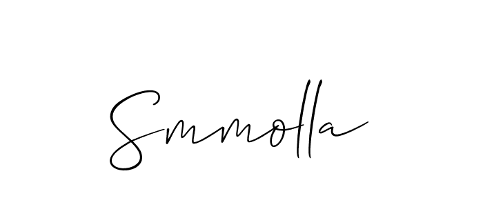 Allison_Script is a professional signature style that is perfect for those who want to add a touch of class to their signature. It is also a great choice for those who want to make their signature more unique. Get Smmolla name to fancy signature for free. Smmolla signature style 2 images and pictures png