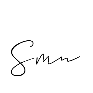 You should practise on your own different ways (Allison_Script) to write your name (Smn) in signature. don't let someone else do it for you. Smn signature style 2 images and pictures png